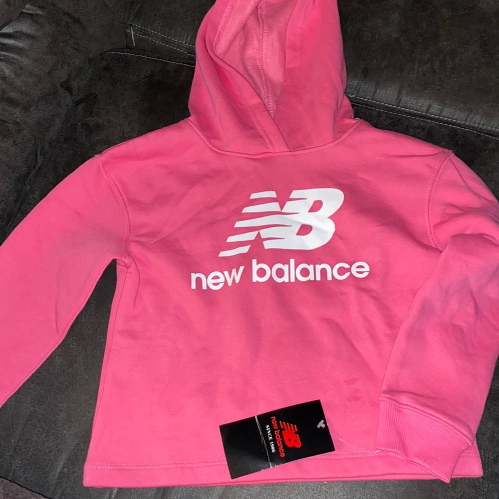 New balance hoodie pink kids